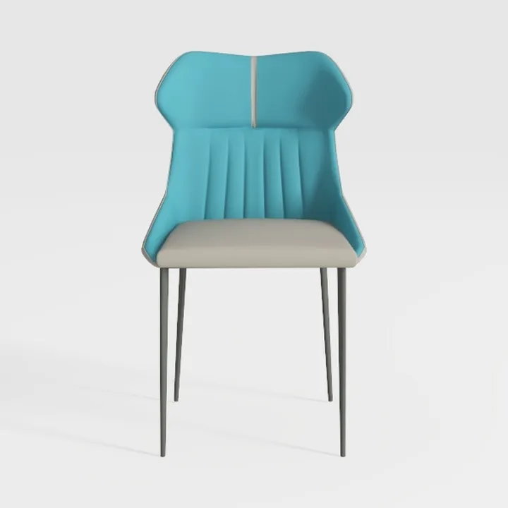 Modern Two Tone Fabric Metal Accent Chair 3D Model