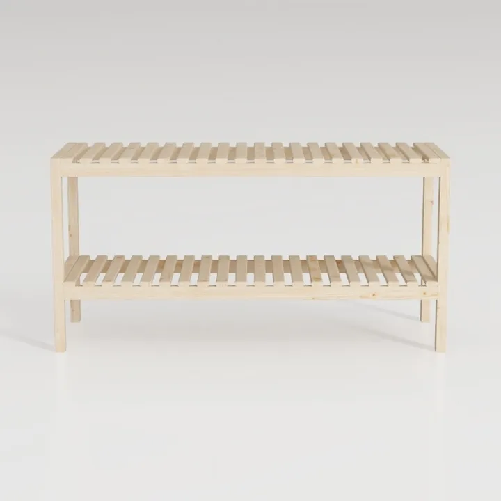 DKLGG Entryway Storage Bench with Mesh Shelf