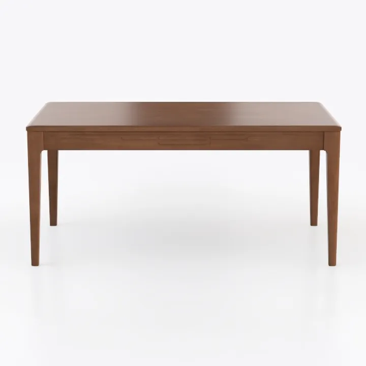 Minimalist Solid Walnut Wood Dining Table 3D Model