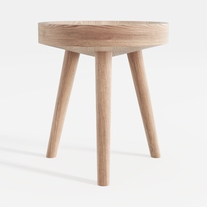 Wooden Stool, Small Step Stool for Kids, 10 inch