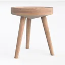 Wooden Stool, Small Step Stool for Kids, 10 inch Left 45 Degree View