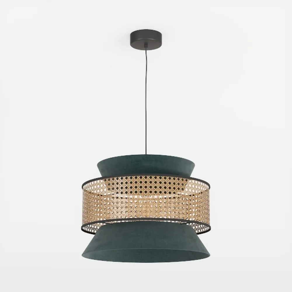 19.7" Rattan Chandelier 5-Light Modern Farmhouse