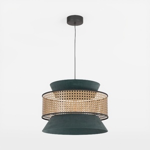 19.7" Rattan Chandelier 5-Light Modern Farmhouse