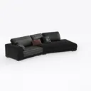 106" Cloud Sectional Couch, Left/Right Facing Right 45 Degree View