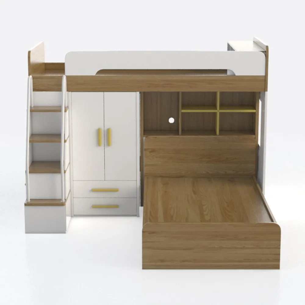 SOFTSEA L Shaped Bunk Bed Full Over Twin with Draw