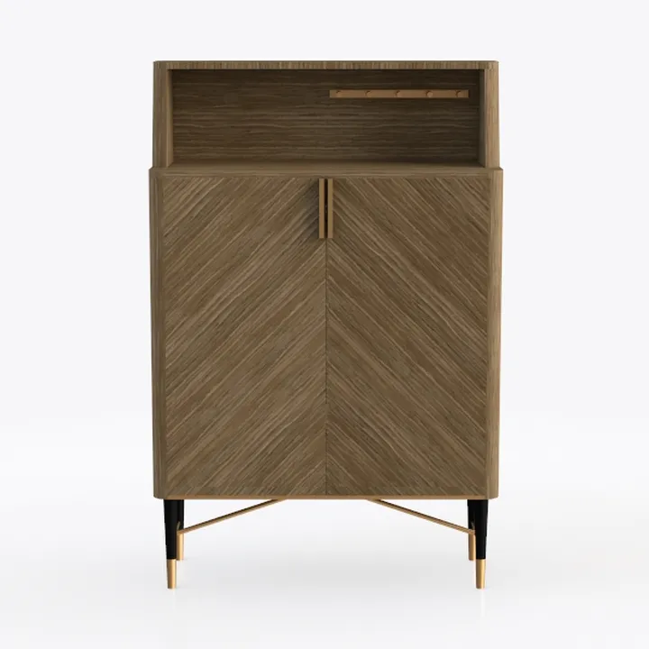 Shoe Cabinet with 2 Flip Drawers, 31.5" Walnut