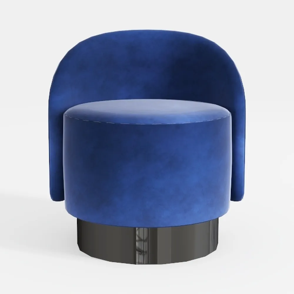 INMOZATA Swivel Chair, Velvet Round Accent Bucket 