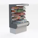 dairy products freezer-Supermarket Right 45 Degree View