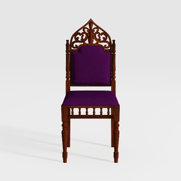 Benjara IGA 22 Inch Carved Dining Chair, Set of 2