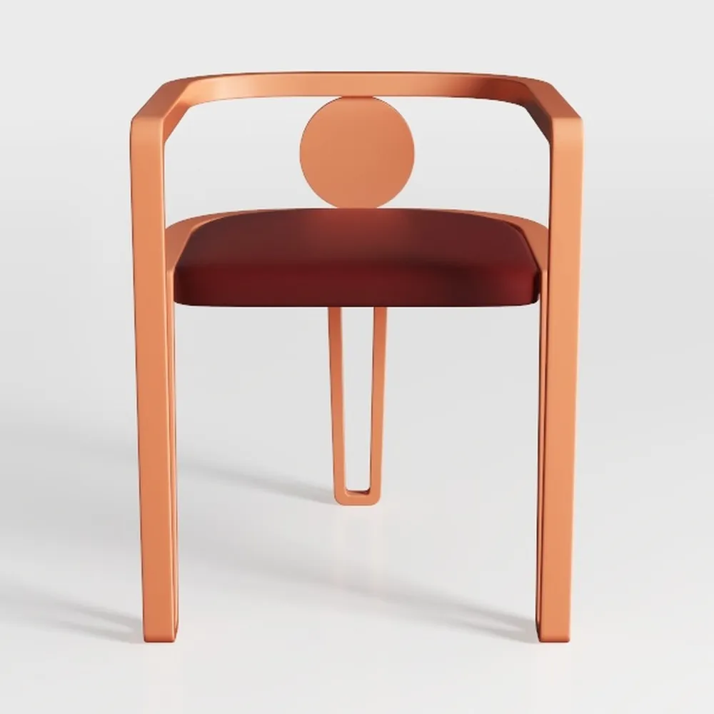 VESCASA Velvet Barrel Dining Chair with Open-Back