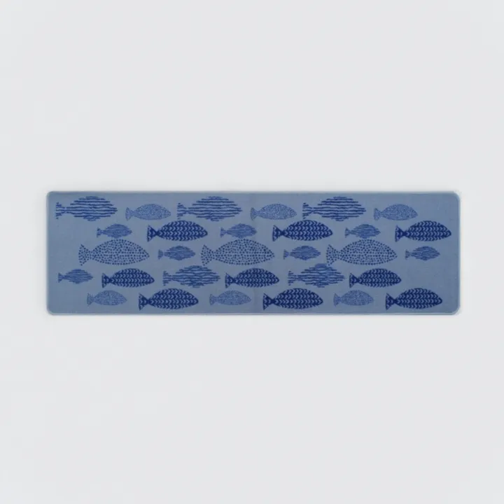 HomeRoots 25' Runner Blue Beige and Gray