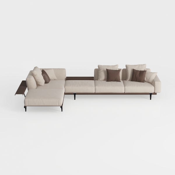 Modern Velvet Sectional Sofa Set for Living Room