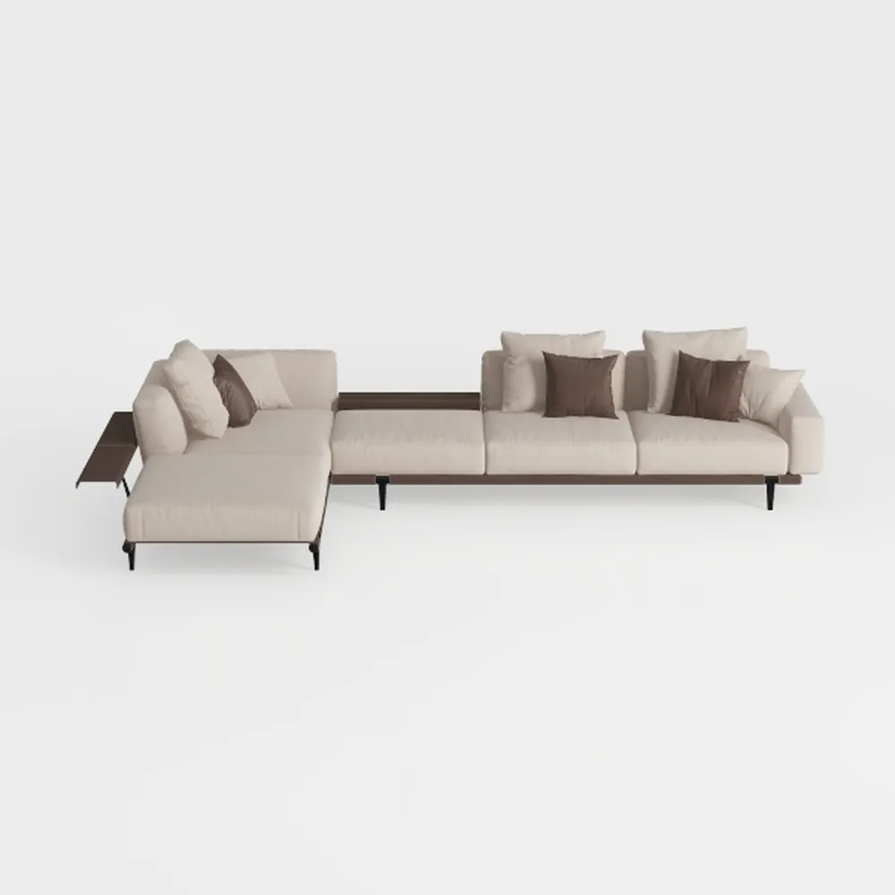 Modern Velvet Sectional Sofa Set for Living Room