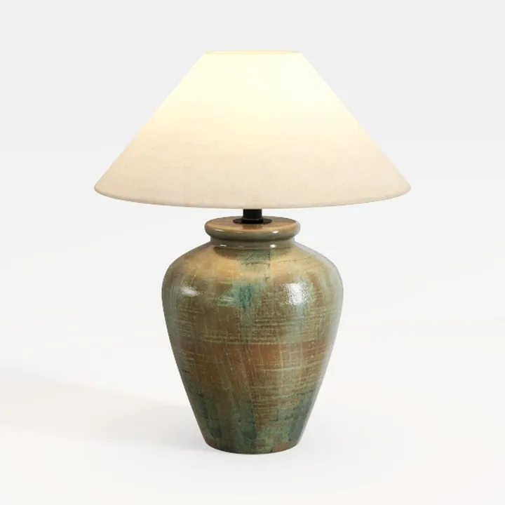 Farmhouse Table Lamps Black 18.8" Tall Ceramic