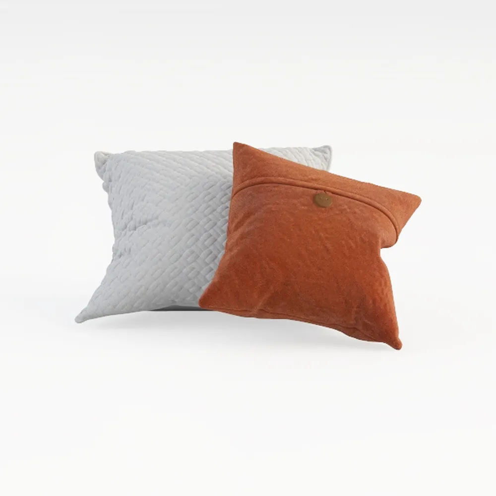 MANDIOO Set of 2 Boho Striped Faux Leather Throw 