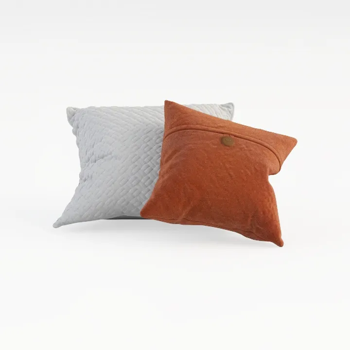 MANDIOO Set of 2 Boho Striped Faux Leather Throw 