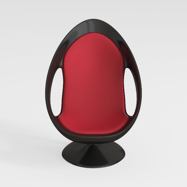 GRAFU Boss - Poltrona in Velluto Nero Rosa Imbottita Rotonda Design Moderno Accento