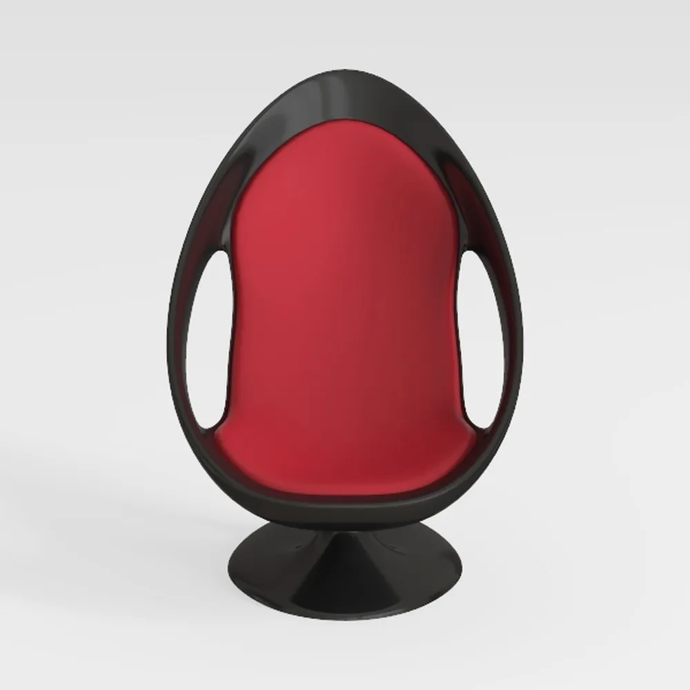 GRAFU Boss - Poltrona in Velluto Nero Rosa Imbottita Rotonda Design Moderno Accento