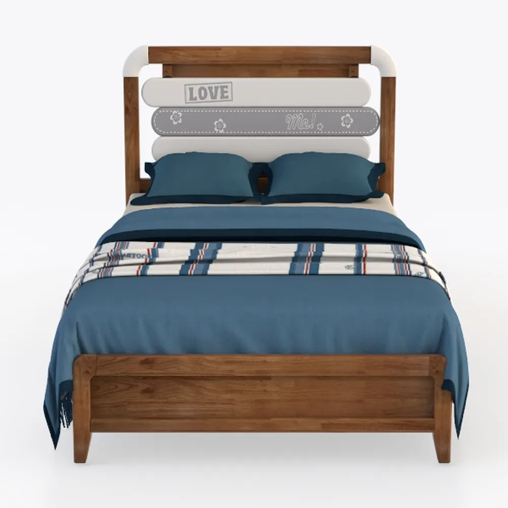 Diahomy Moderna struttura per letto in metallo con rete a doghe, matrimoniale/singolo, telaio con testiera, 120 x 200 cm, marrone