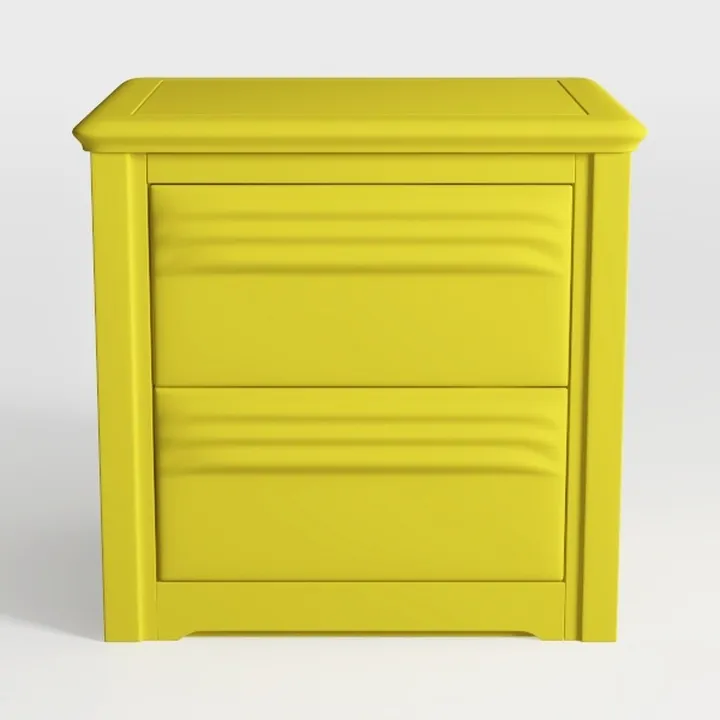 MOOSH Bright Yellow Nightstand with Drawer - 25"