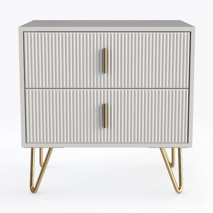 LYNSOM Fluted Night Stand Set of 2, Night Stands