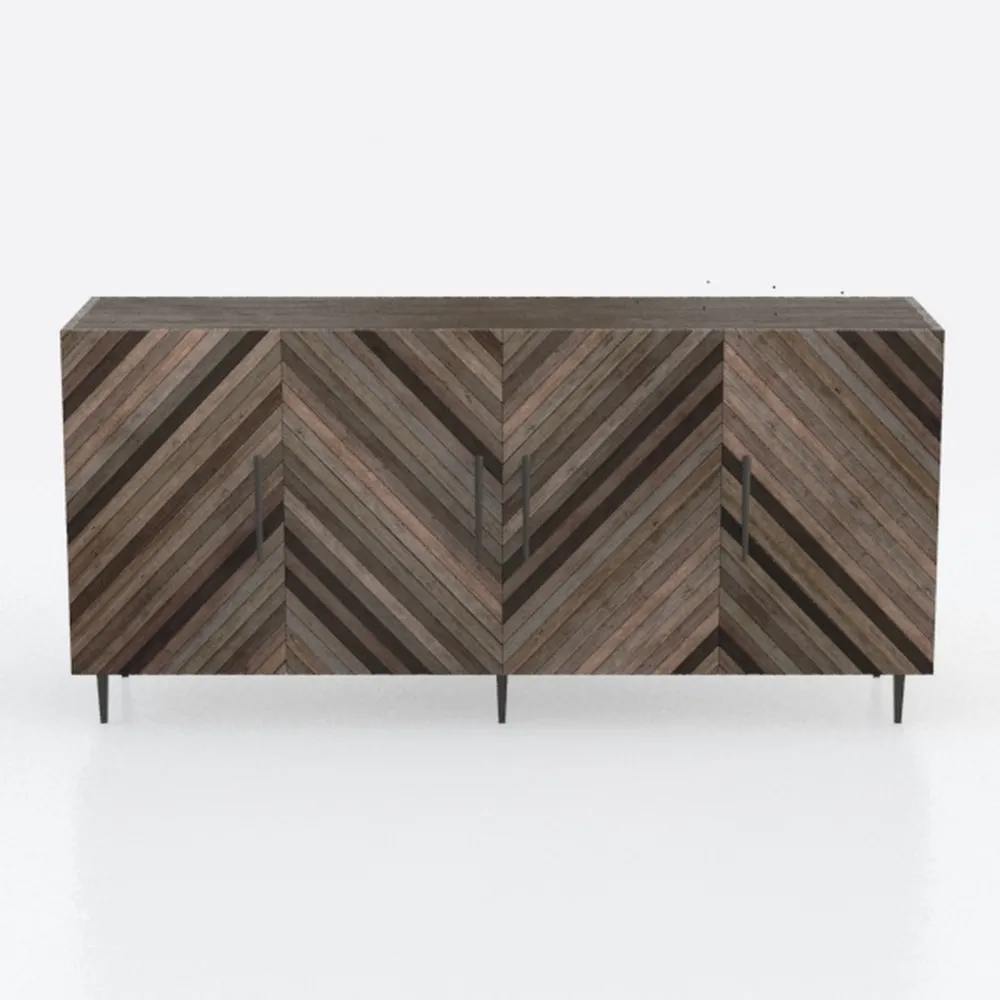 57" Modern Sideboard Buffet Cabinet with 4 Doors