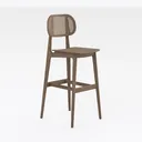 26" Counter Height Bar Stools Mid Century Modern Right 45 Degree View