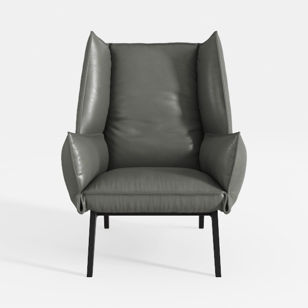 HULALA Home Faux Leather Accent Chair Set of 2