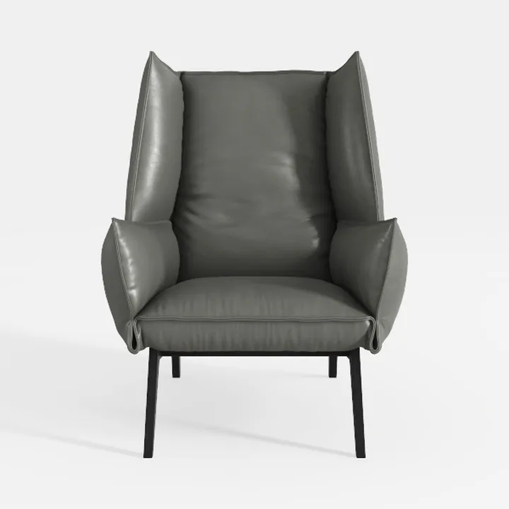 HULALA Home Faux Leather Accent Chair Set of 2