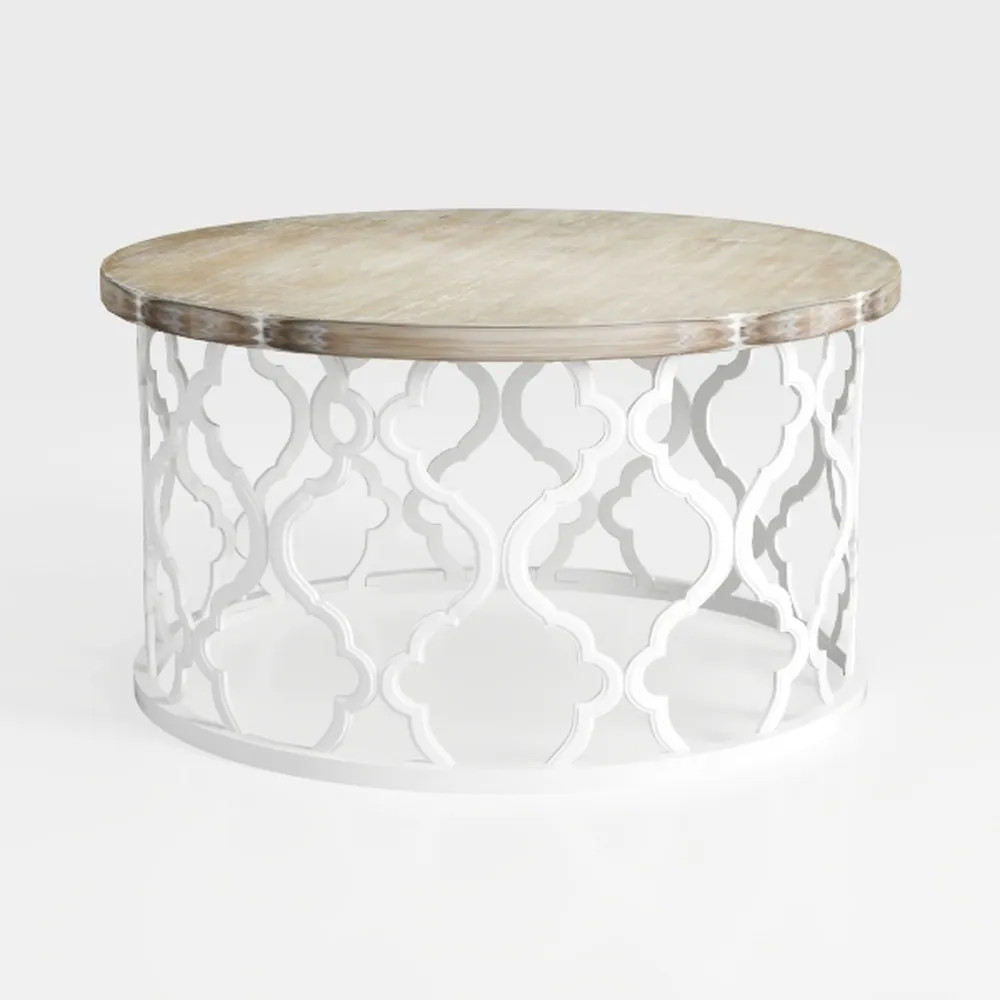 Farmhouse Coffee Table, French Country Round