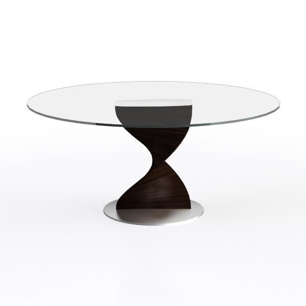 Norris Espresso Glass Top 48 in. Dining Table Seat