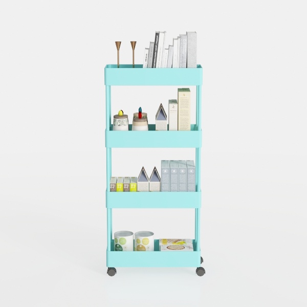 LEHOM 5.1&quot; Slim Storage Cart - 4 Tiers Bathroom