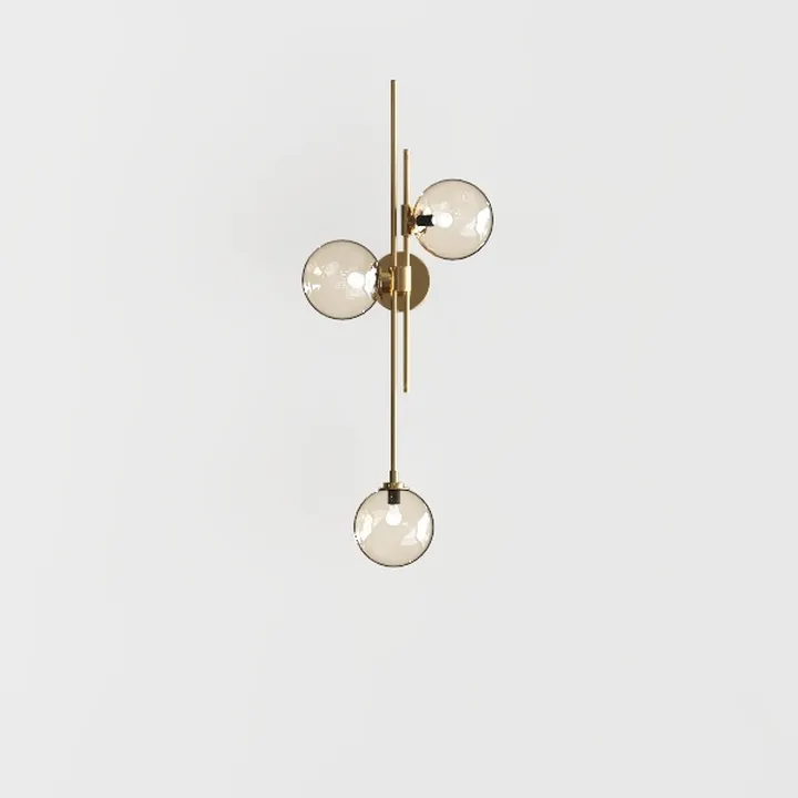 Modern Glass Globe Sputnik Chandelier, 9-Light