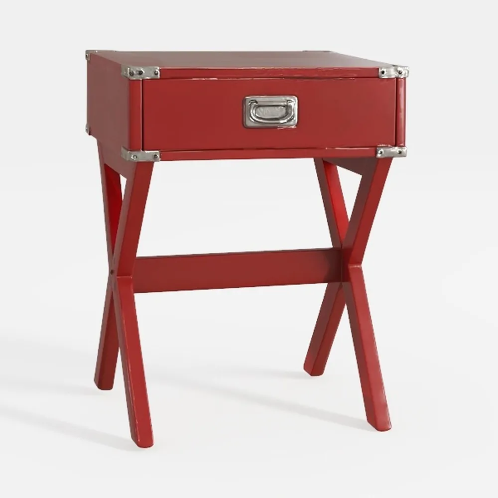 Babs Red Finish Accent Table
