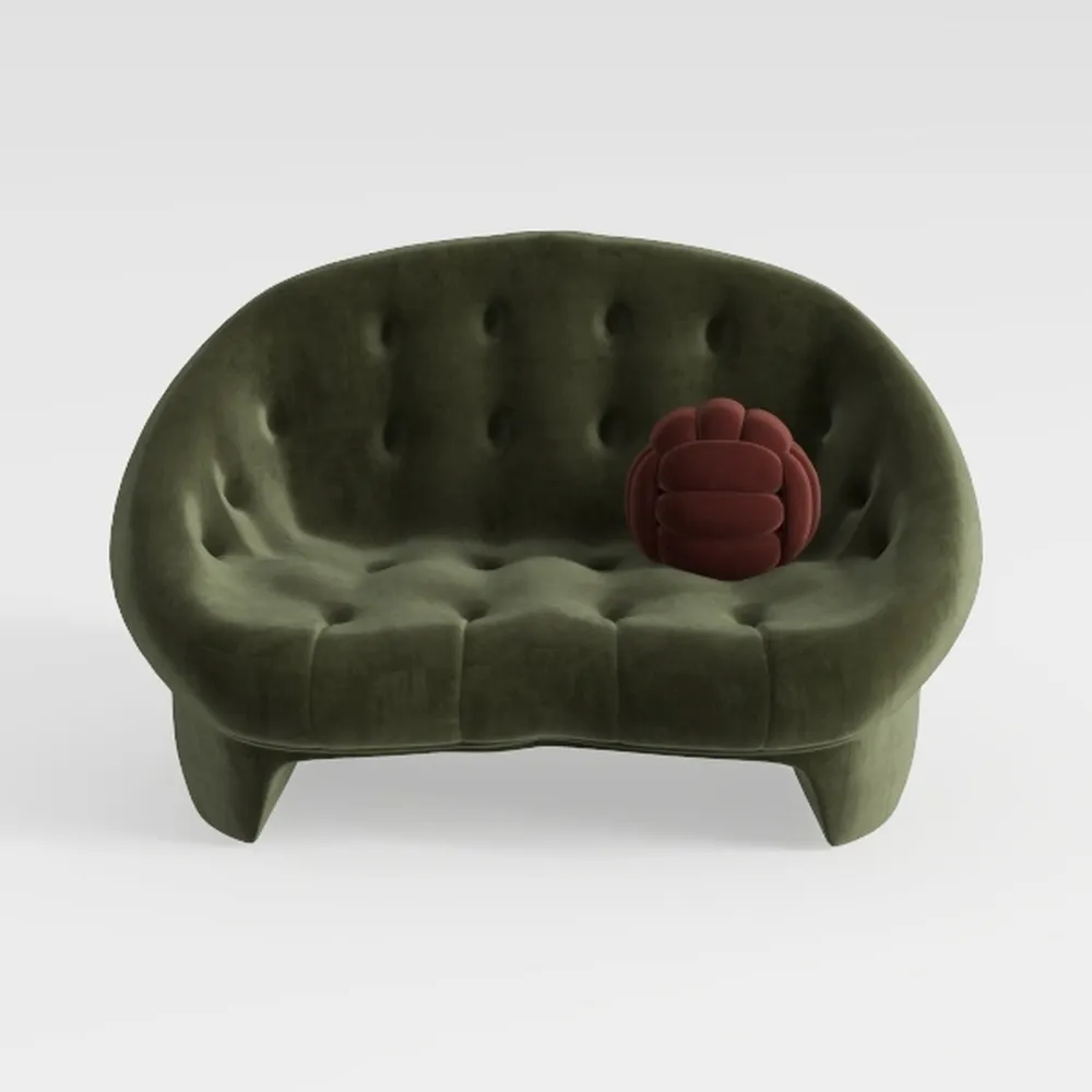 Sdorens Bubble Couch, Curved Loveseat Sofa, Memory