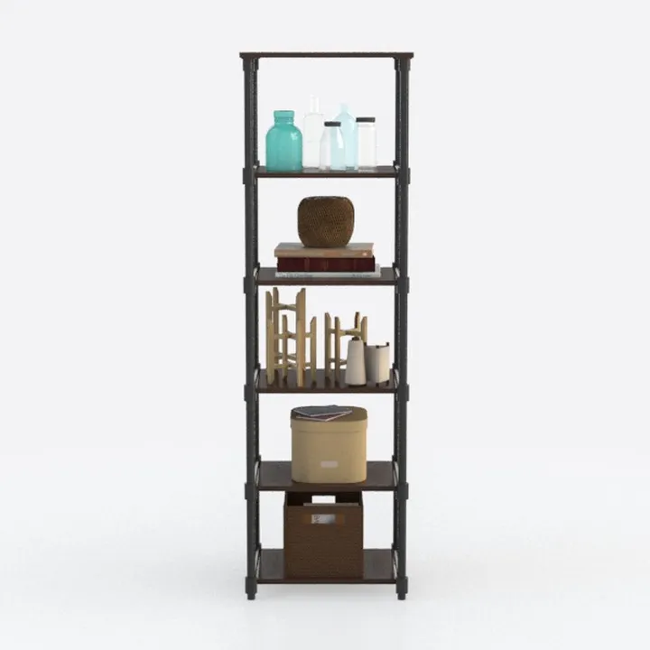 Solid Pine Wood Bookcase – Tall Bookshelf with 4