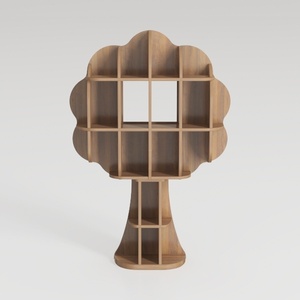 Natural Wood Tree Kids Bookshelf Toddler Bookcase