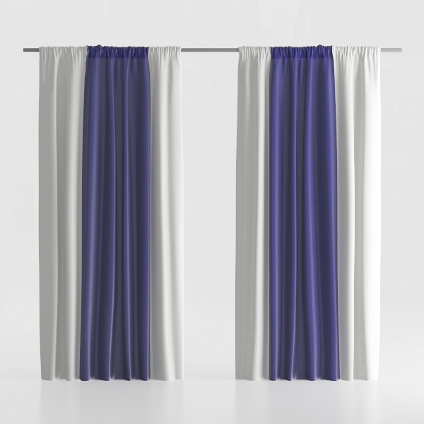 Estelar Textiler Navy Blue and Greyish White