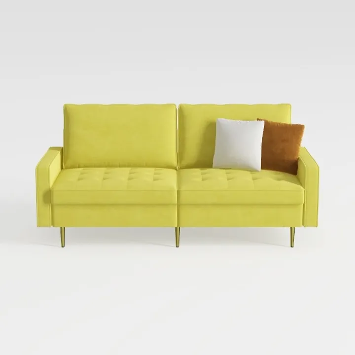 Velvet Sofa Modern Couch Tufted Loveseat with