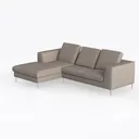 HOOOWOOO 96-Inch L Shaped Sectional Sofa with Soft Left 45 Degree View