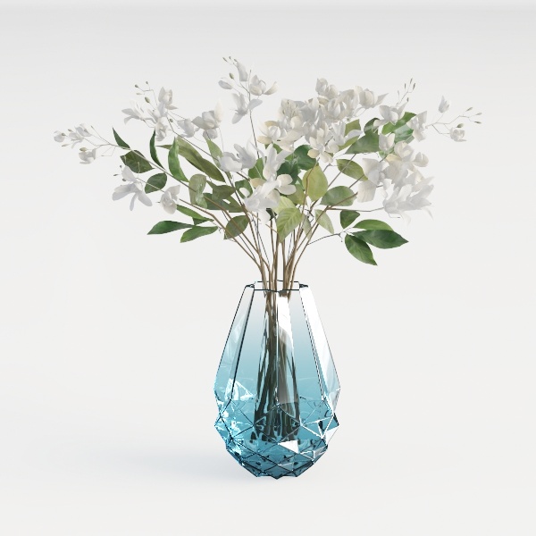 Orchids Artificial Flowers 15&quot; Blue Phalaenopsis