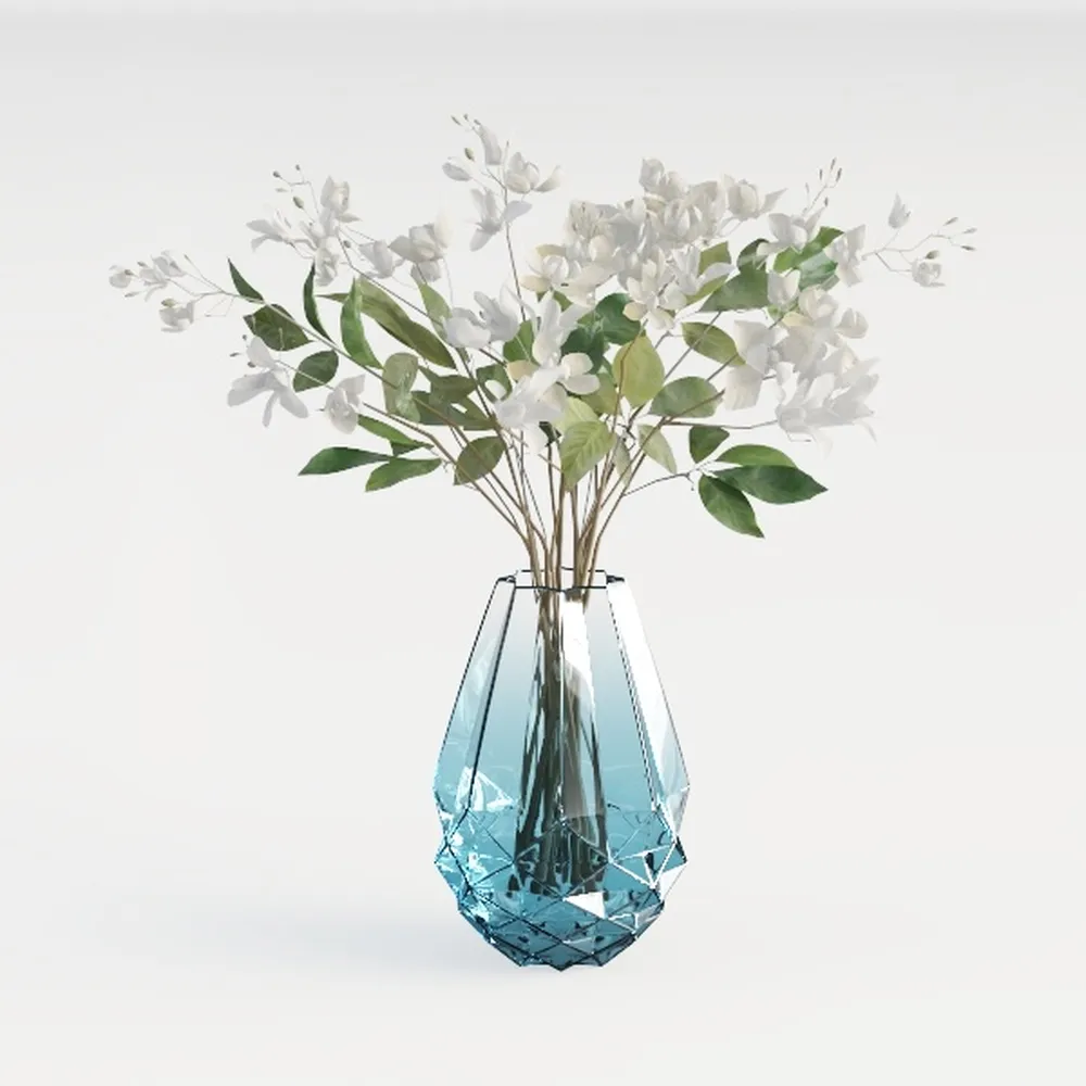 Orchids Artificial Flowers 15" Blue Phalaenopsis