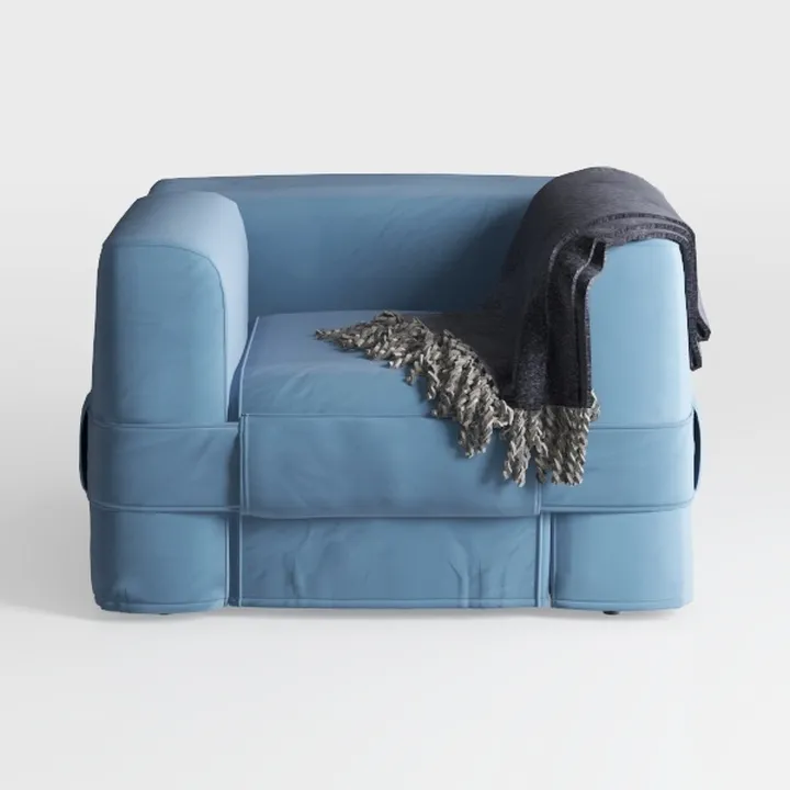 Oversized Accent Chair with Ottoman, Morden Wide S