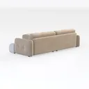 Minimalist Velvet Oversized Sofa 3D Model Right 45 Degree View