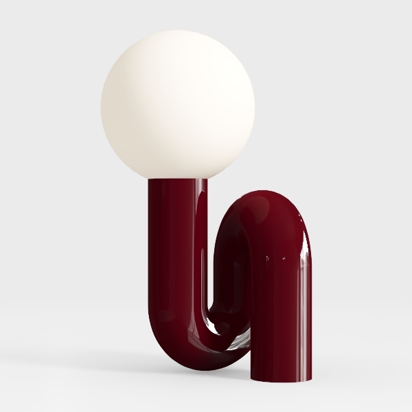 table Lamp-Crimson Elegance