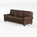 Hydeline Brookfield Top Grain Leather Sofa Couch,  Left 45 Degree View