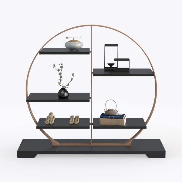 Tribesigns Bookshelf, Round Bookshelves Etagere