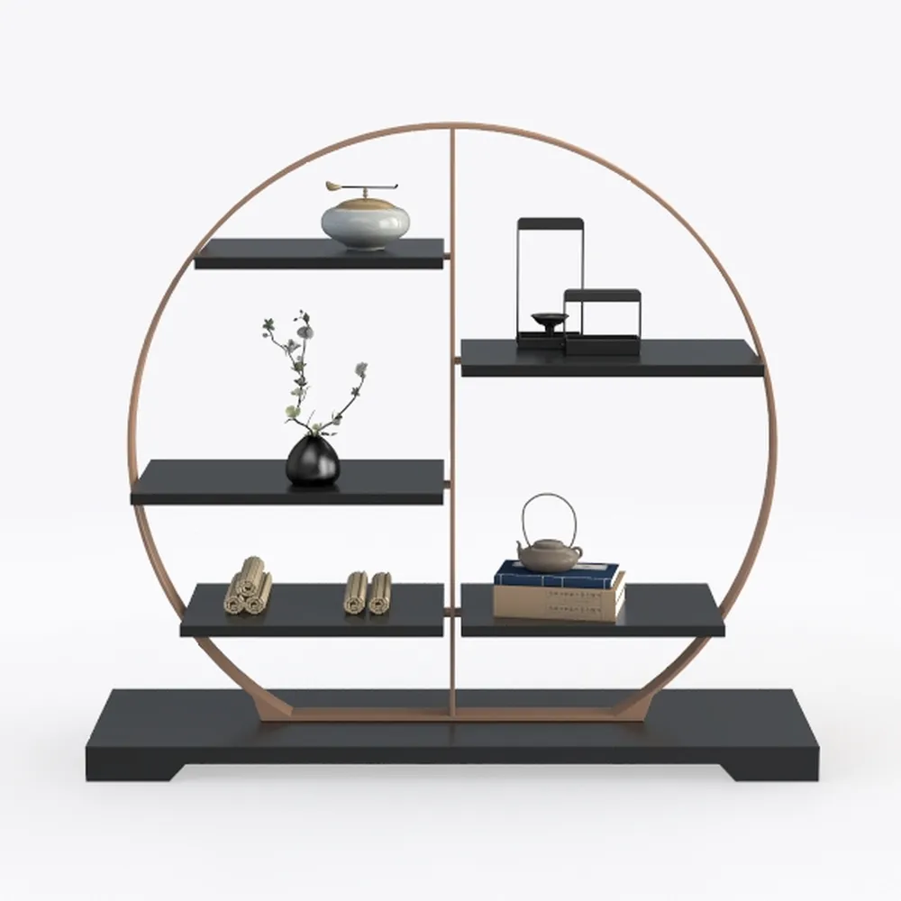 Tribesigns Bookshelf, Round Bookshelves Etagere