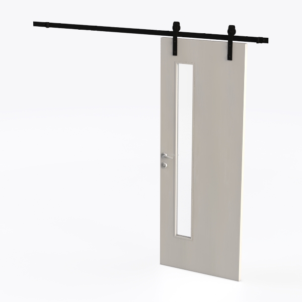 60x84 inch Sliding Barn Wood Door Slab with 10ft