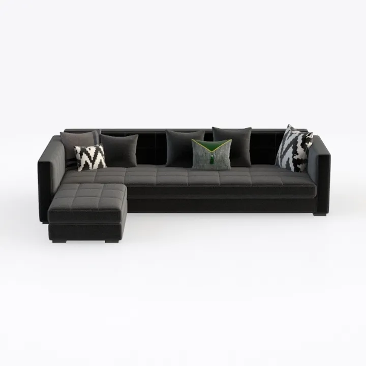 HONBAY Corduroy Sectional Couch with Storage U